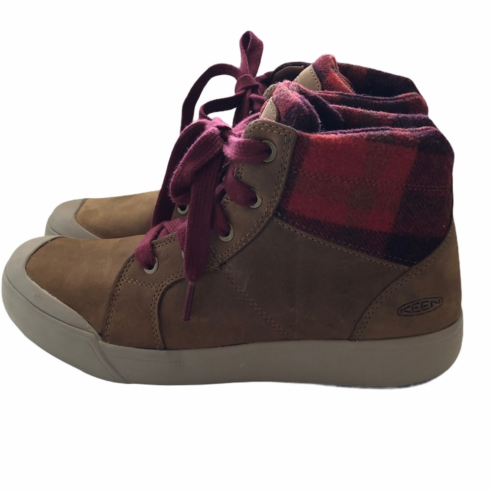 Keen Elena Mid Insulated Sneaker Boot Plaid Size 8